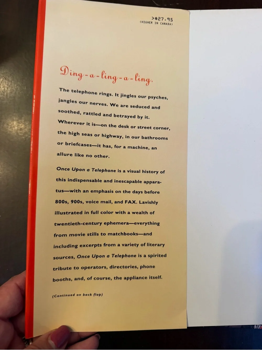 Vintage First Edition Once Upon a Telephone Hardcover Book